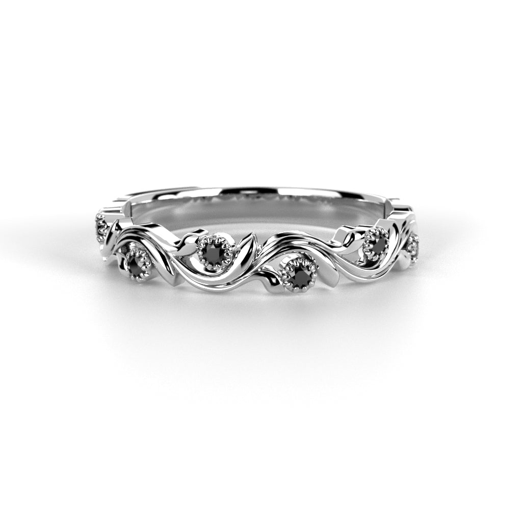 Diamantring Feeniks Siro Svart