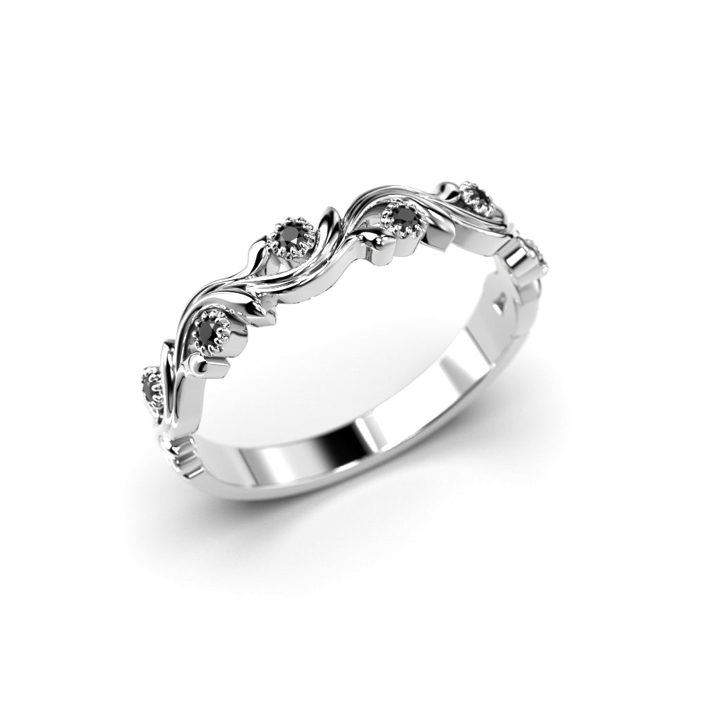 Diamantring Feeniks Siro Svart