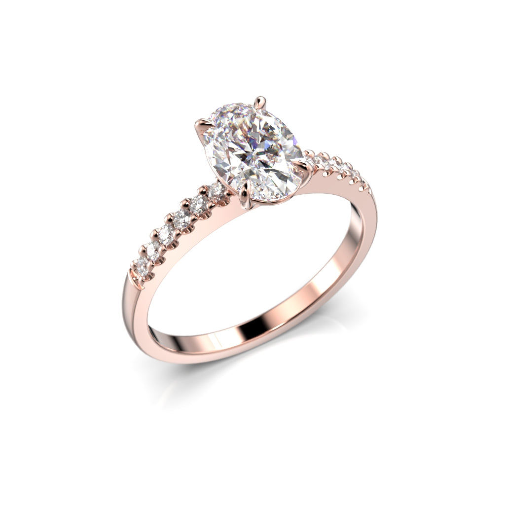Diamond ring Selena Side 1,12 ct