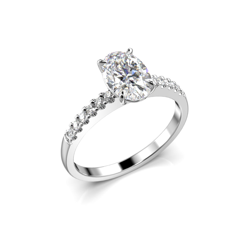 Diamond ring Selena Side 1,12 ct