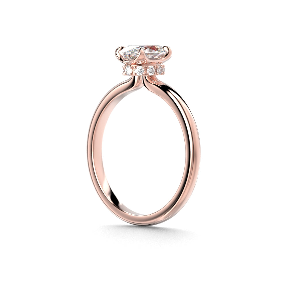 Heidi Hidden Halo oval 1,10 ct