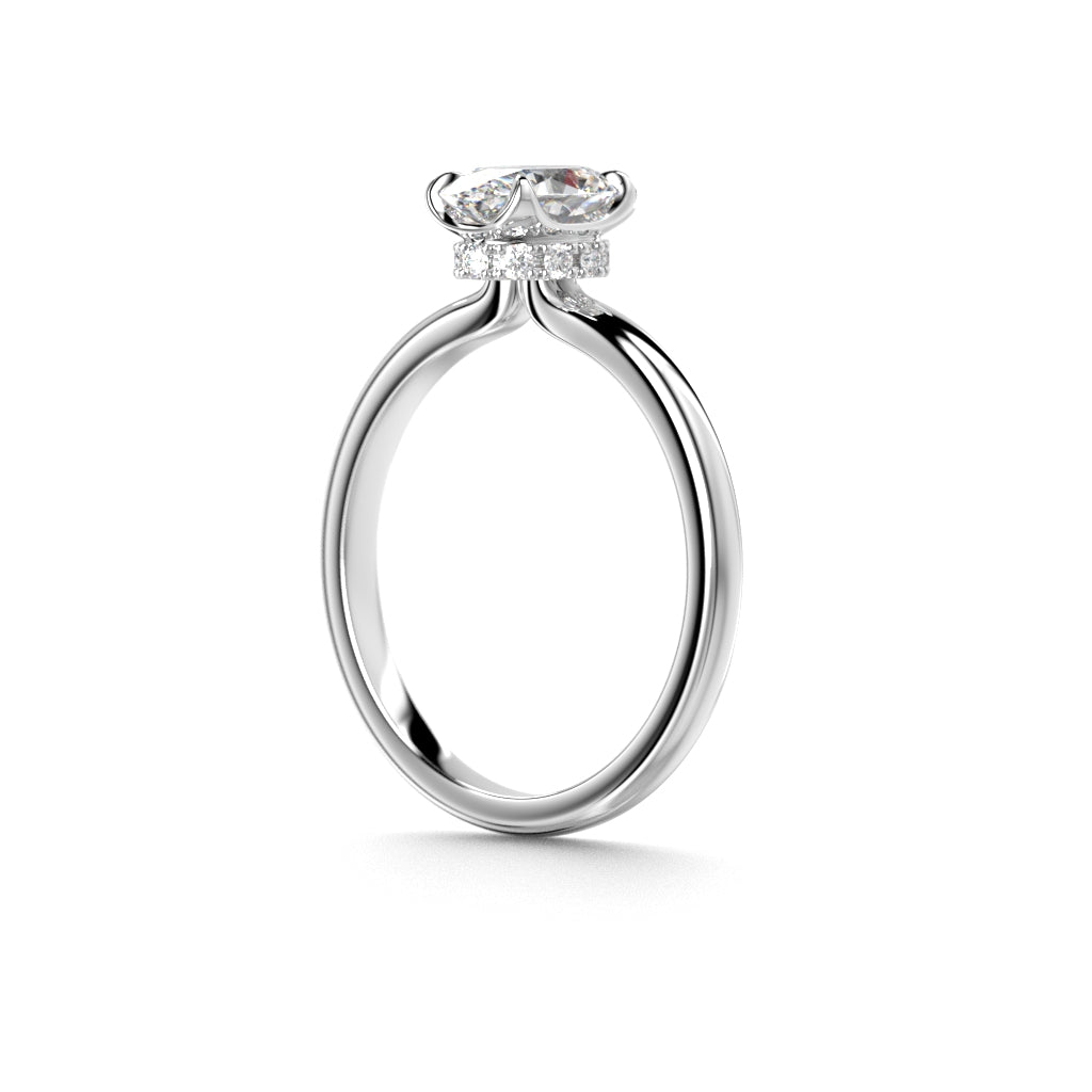 Heidi Hidden Halo oval 1,10 ct