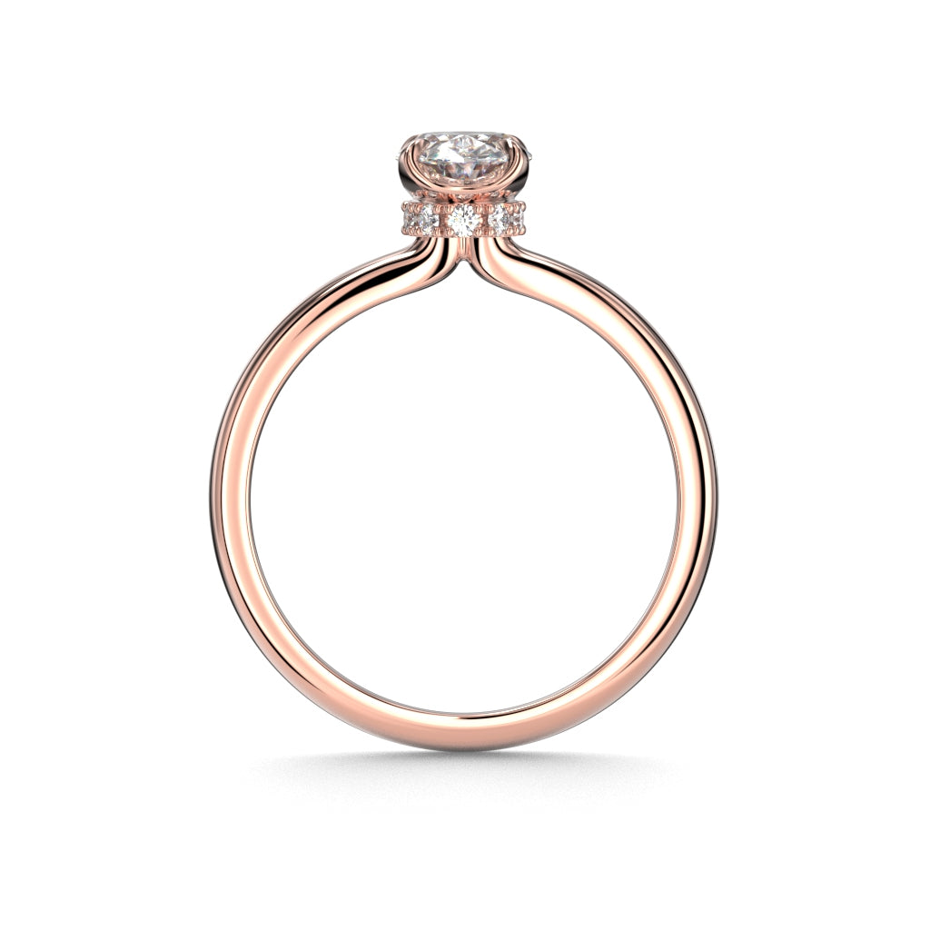 Heidi Hidden Halo oval 1,10 ct