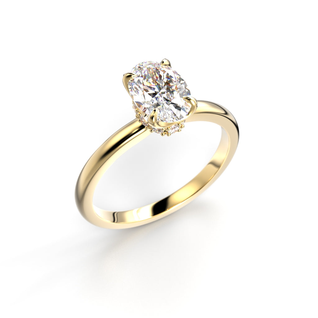Heidi Hidden Halo oval 1,10 ct