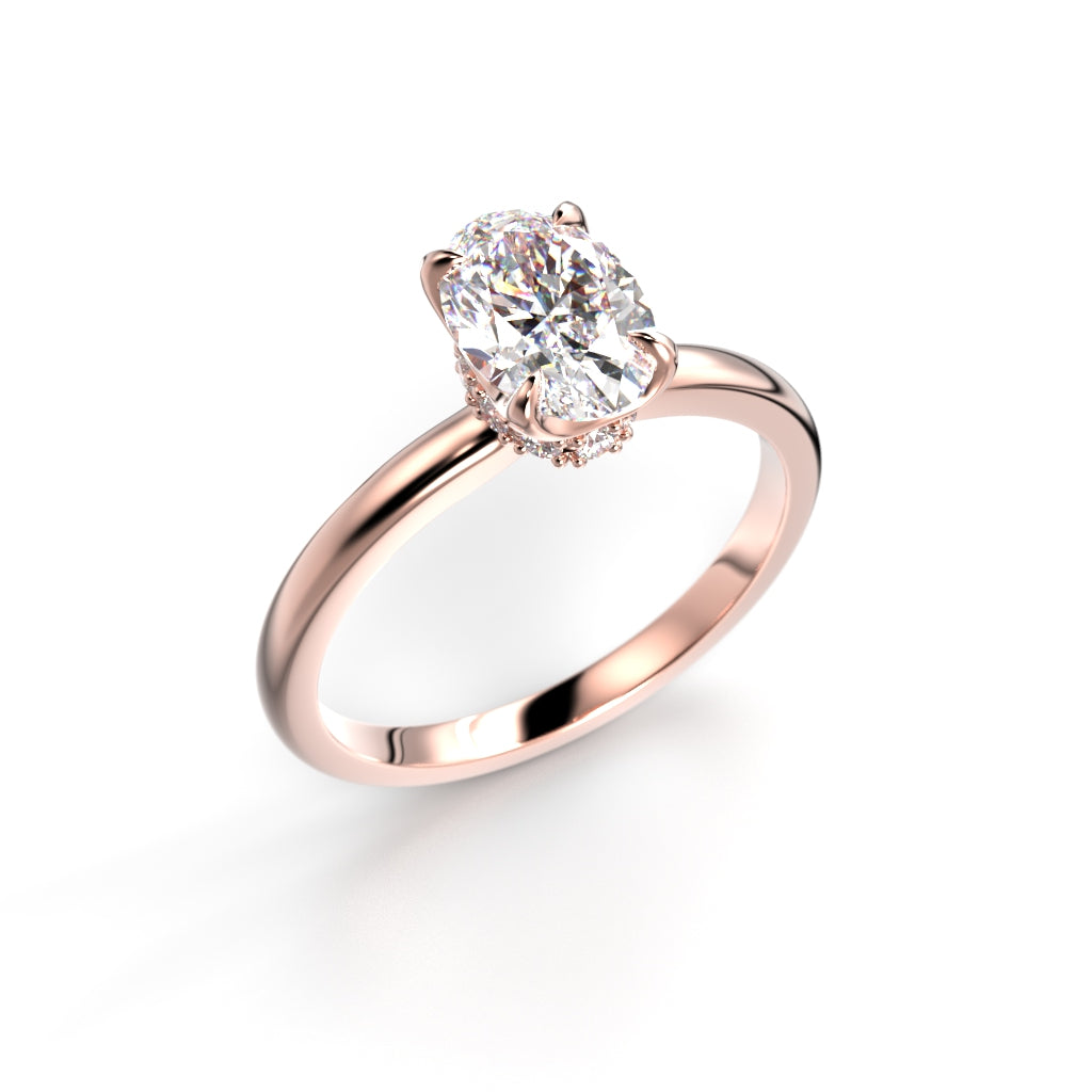 Heidi Hidden Halo oval 1,10 ct