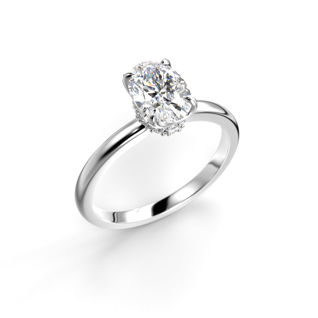 Heidi Hidden Halo oval 1,10 ct