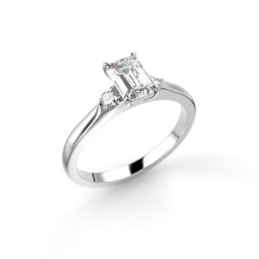 Timanttisormus Megan Emerald 0,74 ct