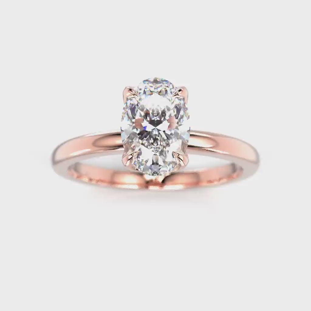 Heidi Hidden Halo oval 1,10 ct