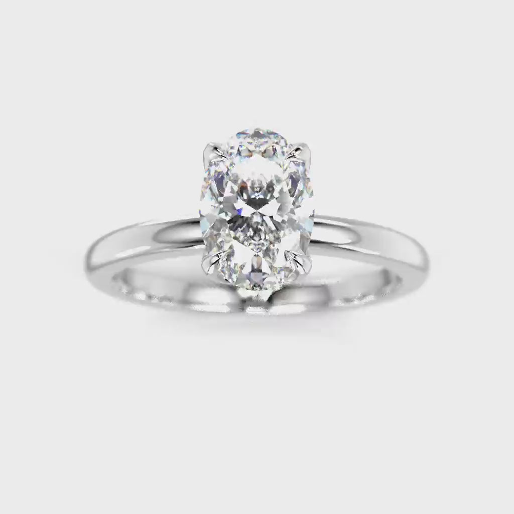 Heidi Hidden Halo oval 1,10 ct