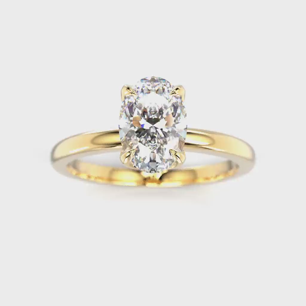 Heidi Hidden Halo oval 1,10 ct