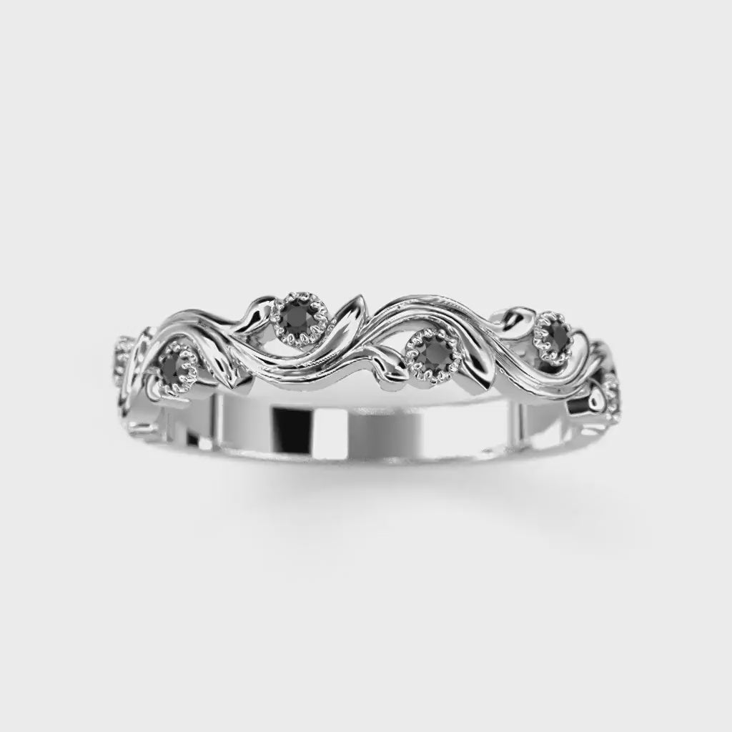 Diamantring Feeniks Siro Svart