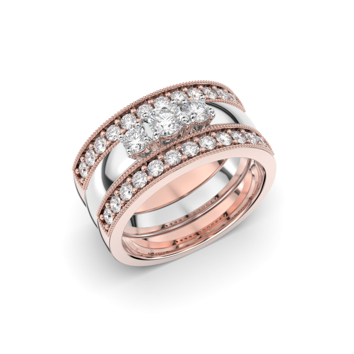 Timanttisormus Ariel Set 0,73 ct Festive sormus