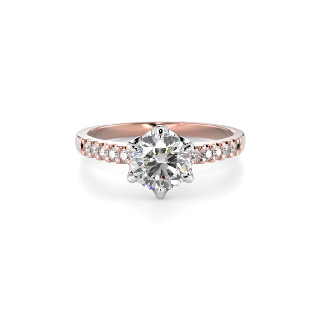 NEW Diamond Ring Julianna Crown 0.80 ct