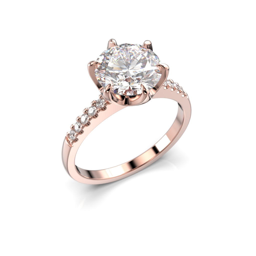 NEW Diamond Ring Julianna Crown 2.10 ct