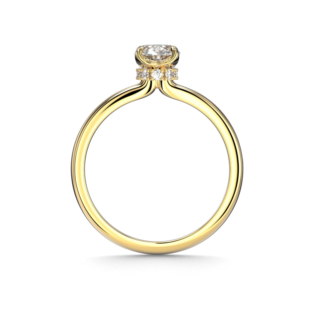 Heidi Hidden Halo oval 1,10 ct