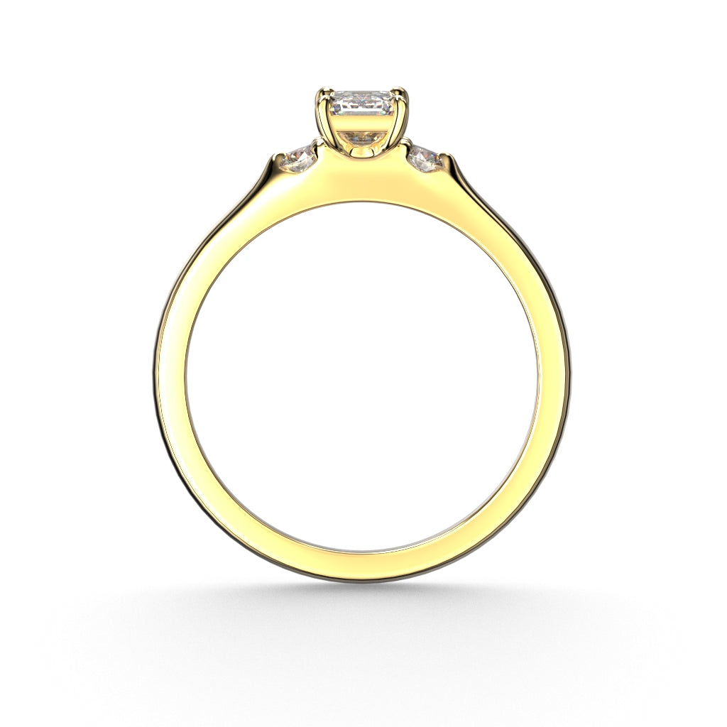 Timanttisormus Megan Emerald 0,74 ct