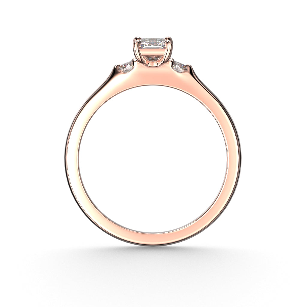 Timanttisormus Megan Emerald 0,74 ct