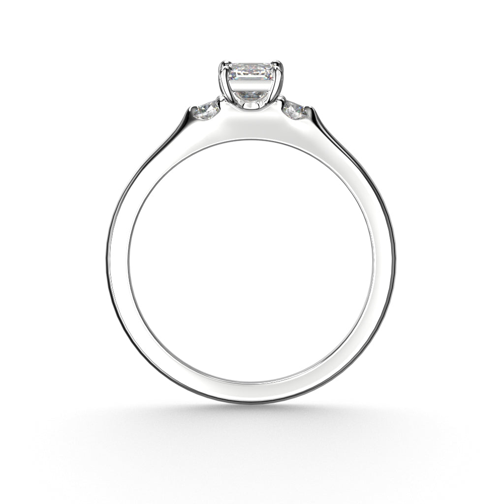 Timanttisormus Megan Emerald 0,74 ct