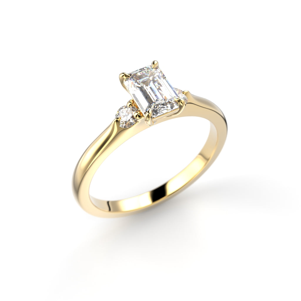 Timanttisormus Megan Emerald 0,74 ct