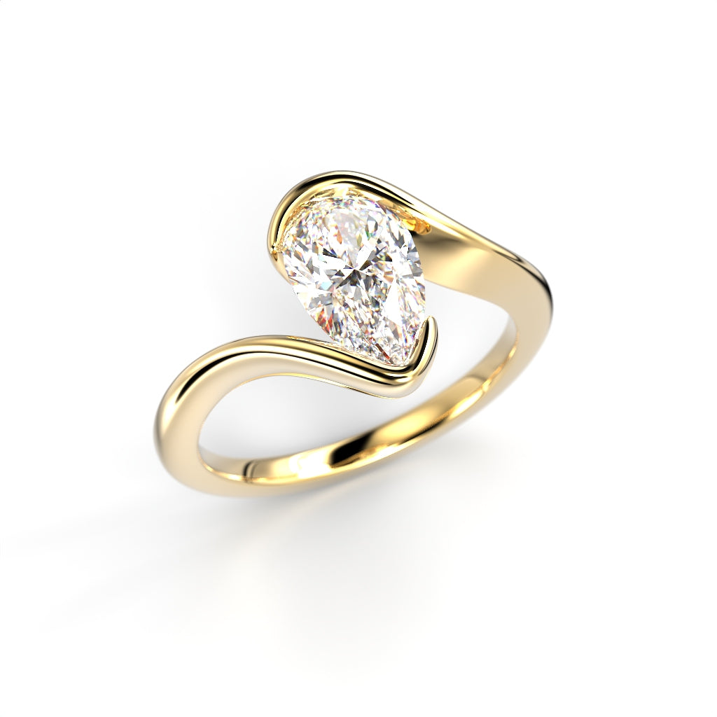 Timanttisormus Auréa Pear 1,00 ct