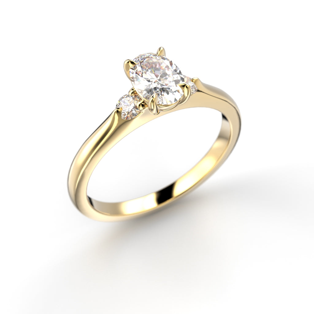 NYHET Diamantring Selena Side 0,62 ct