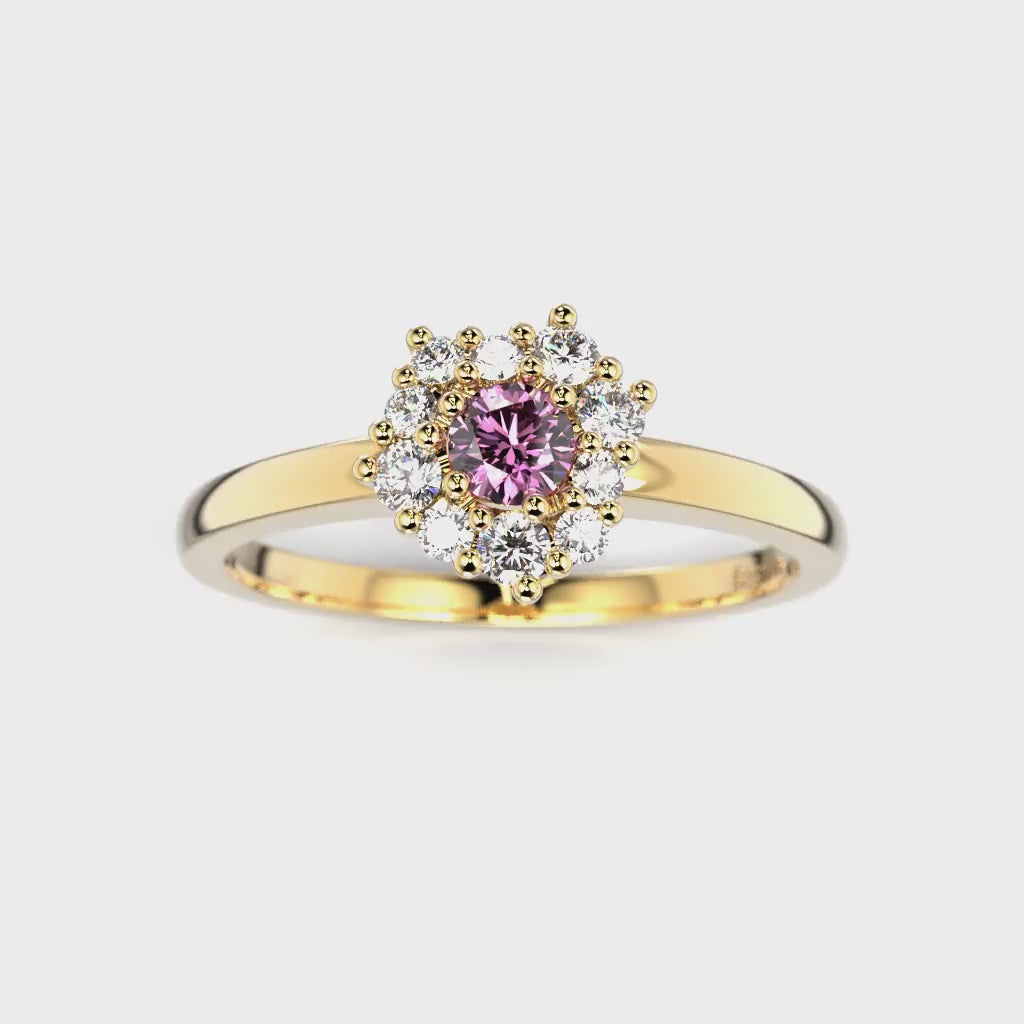 UUTUUS Nadja Halo Pink 0,28ct