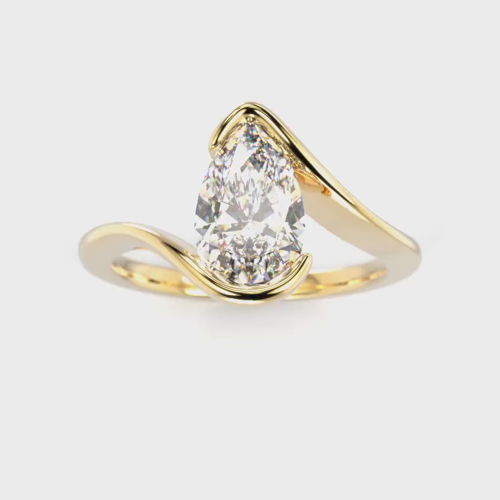 Timanttisormus Auréa Pear 1,00 ct
