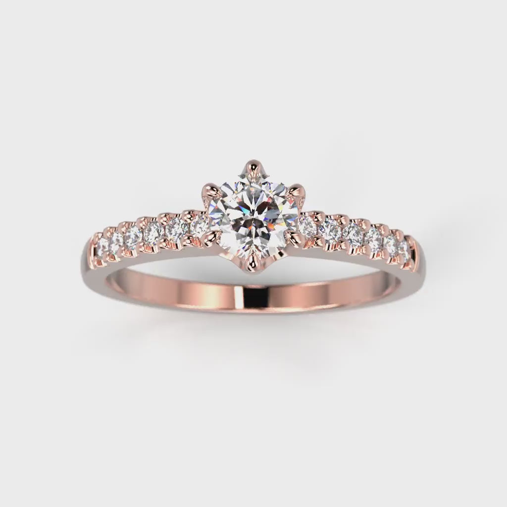 NEW Diamond Ring Julianna Crown 0.42 ct