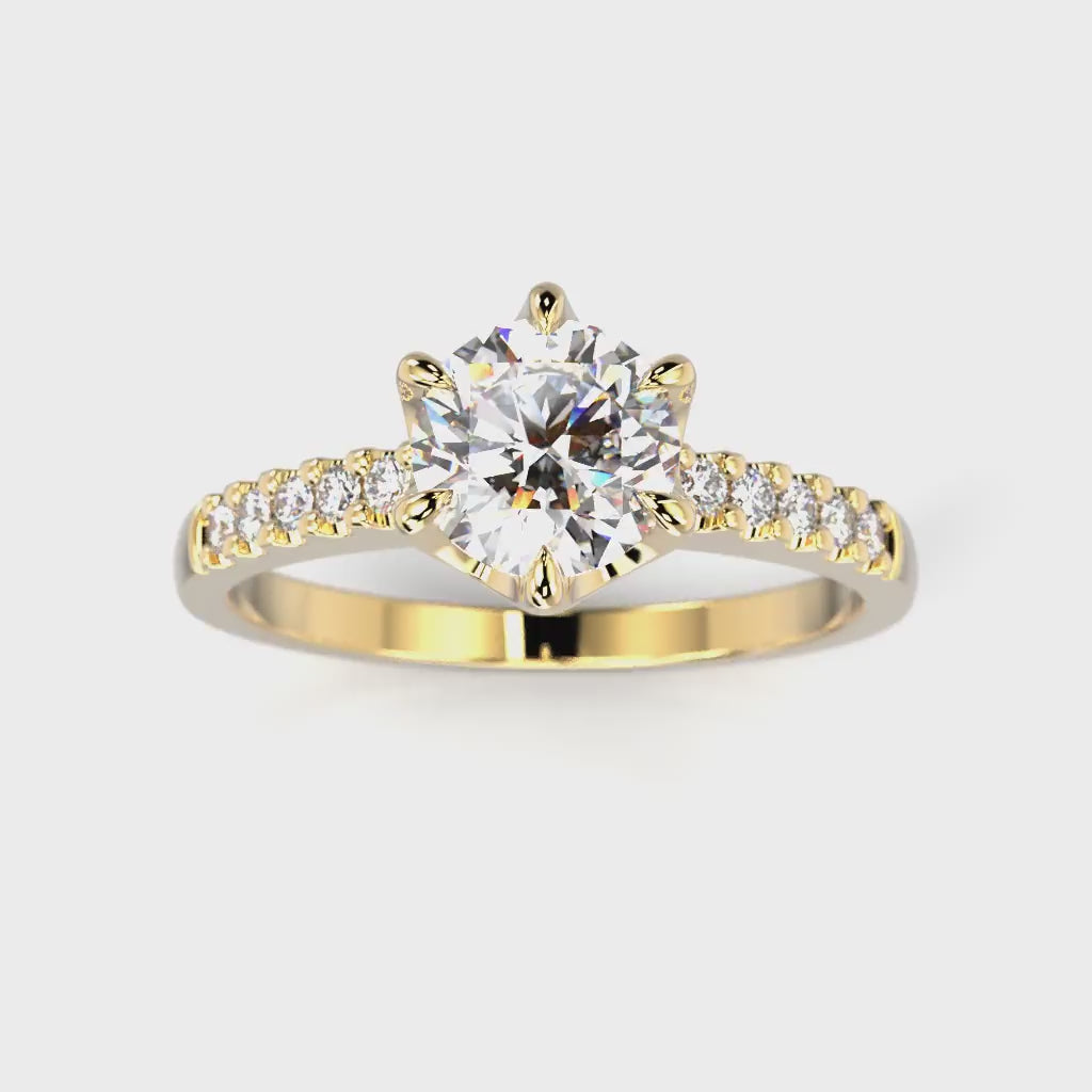 NEW Diamond Ring Julianna Crown 0.80 ct