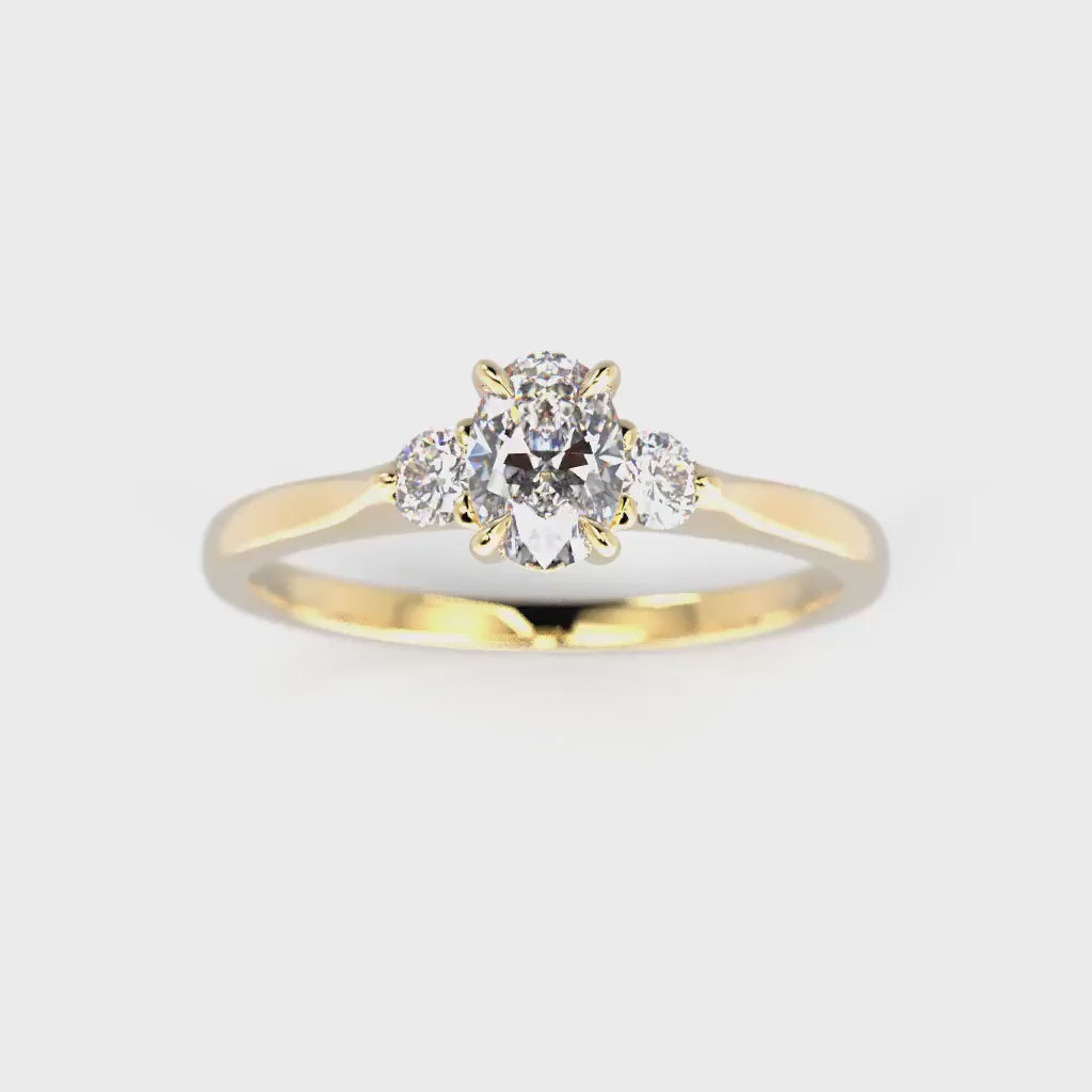 NYHET Diamantring Selena Side 0,62 ct
