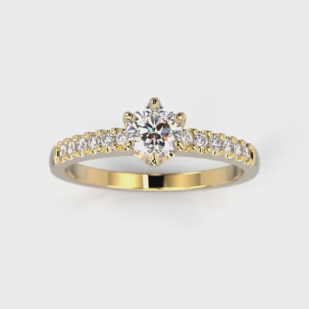 NEW Diamond Ring Julianna Crown 0.42 ct