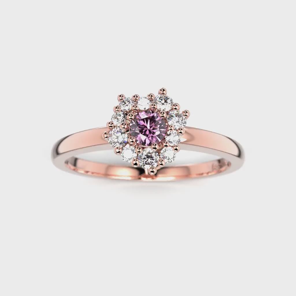 UUTUUS Nadja Halo Pink 0,28ct