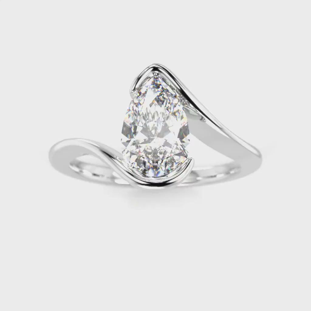 Timanttisormus Auréa Pear 1,00 ct