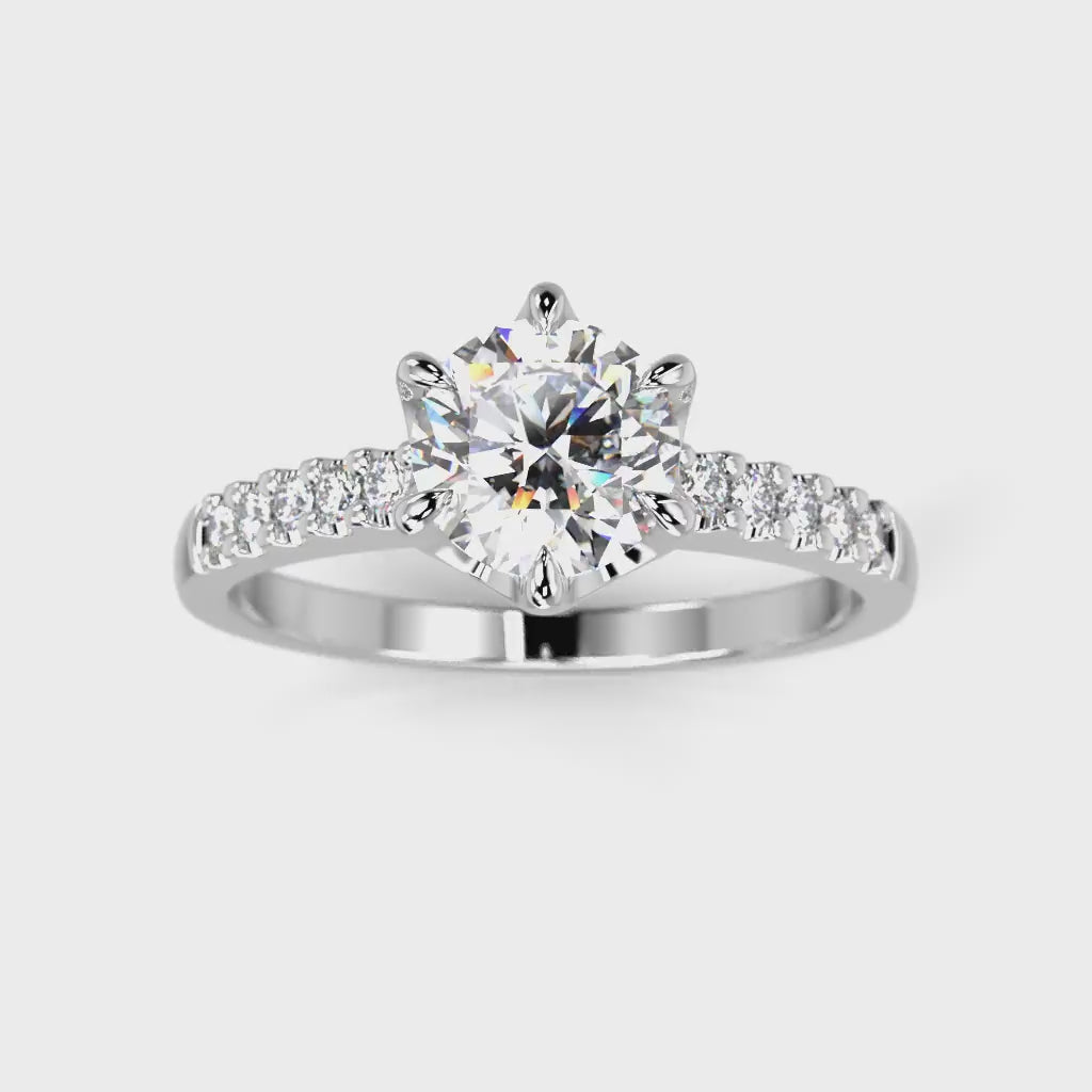 NEW Diamond Ring Julianna Crown 0.80 ct