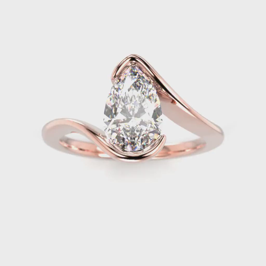 Timanttisormus Auréa Pear 1,00 ct
