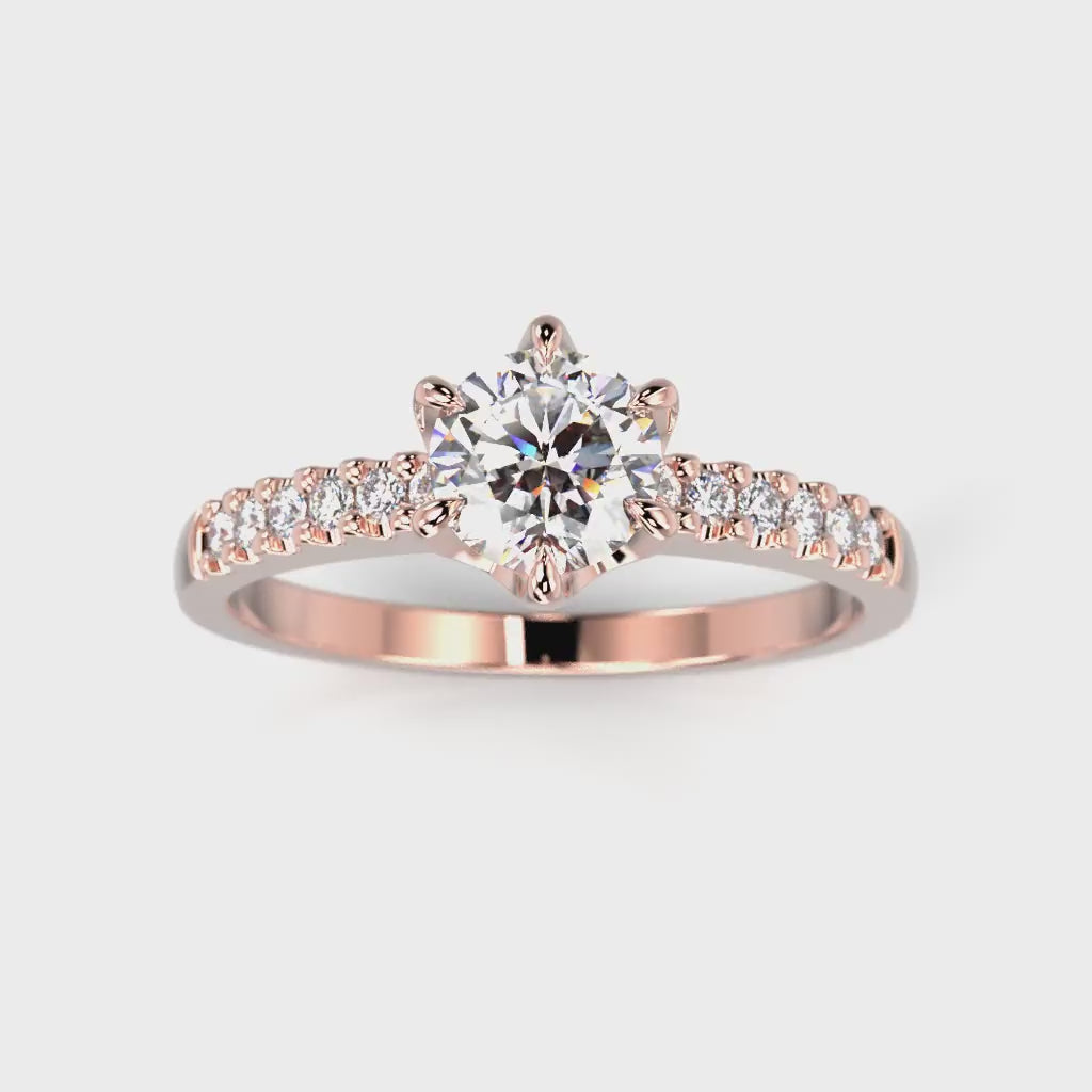 NEW Diamond Ring Julianna Crown 0.62 ct