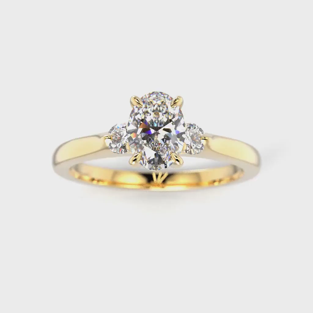 NYHET Diamantring Selena Side 0,62 ct