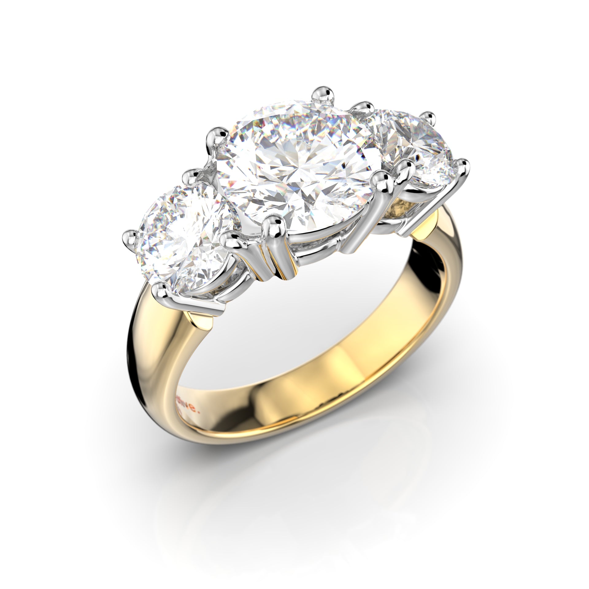 Timanttisormus Trilogy Soft 3,40 ct Festive sormus