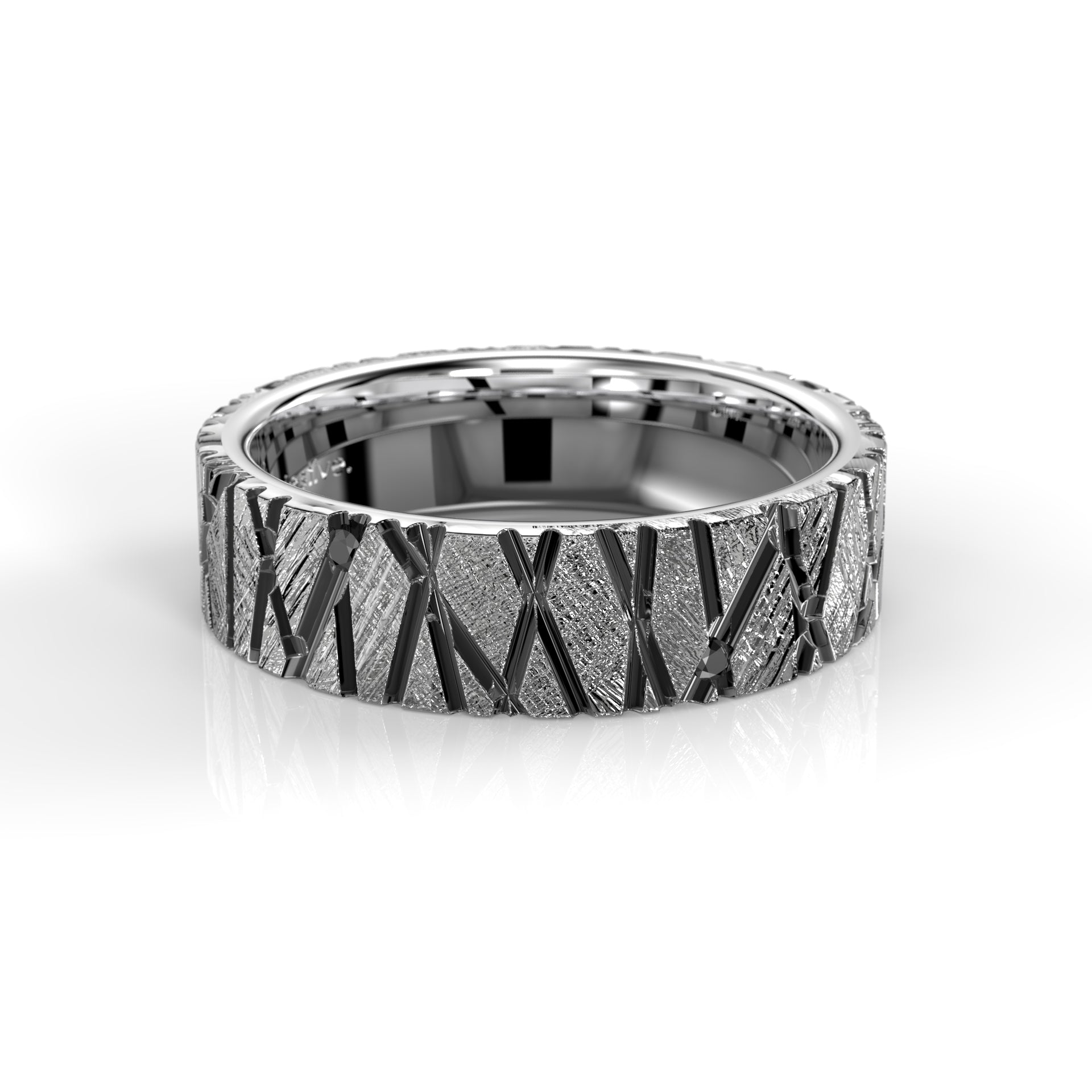 Rautapuu Black 5,5 mm/0,06 ct Festive sormus
